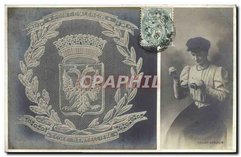 CPA Folklore Dentelle Ecole Dentelliere Femme