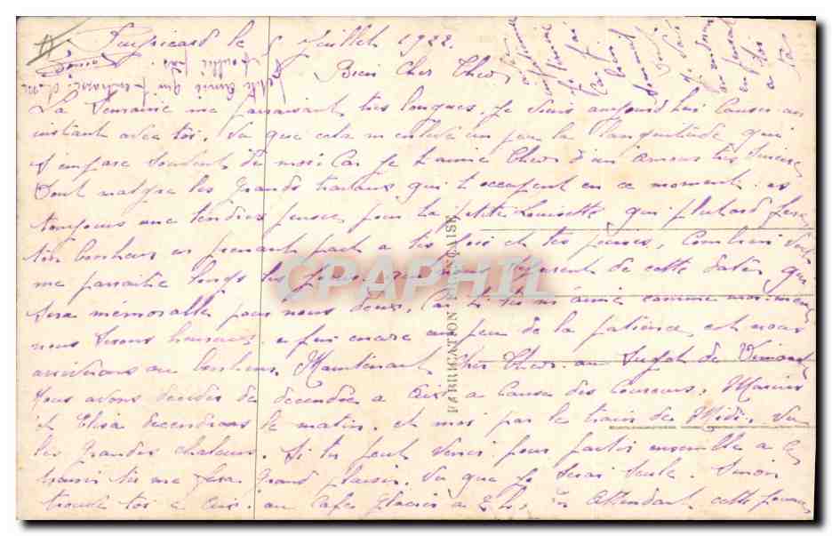 CPA Fantaisie Les roses d'amour Fleurs  — Verso