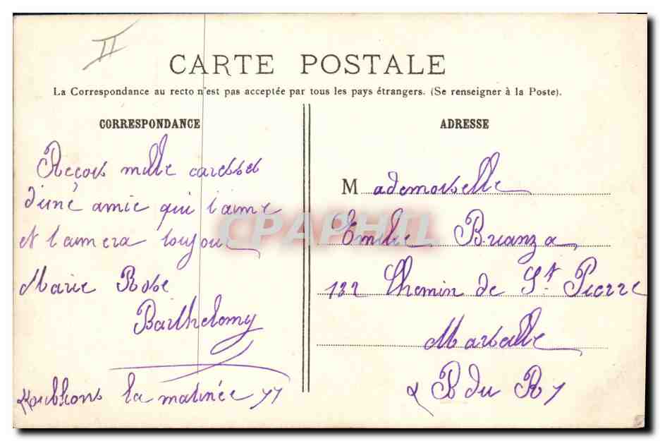 Le Langage des Fleurs — M.F. Paris — Verso