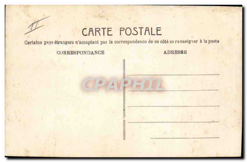 CPA Fantaisie Correspondance d'amour Semeuse 10c  — Verso