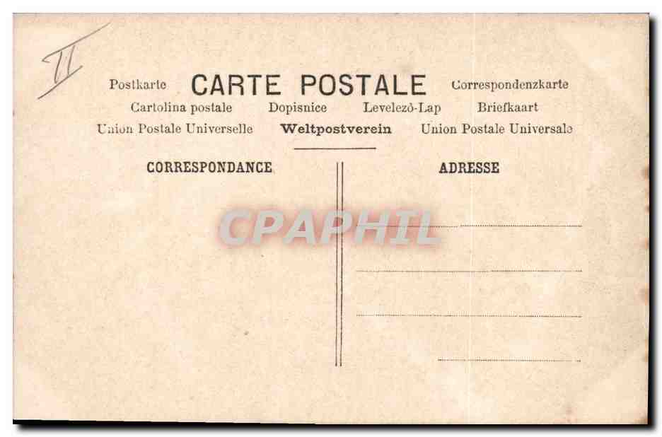 CPA Fantaisie Le langage des timbres Semeuse — Verso