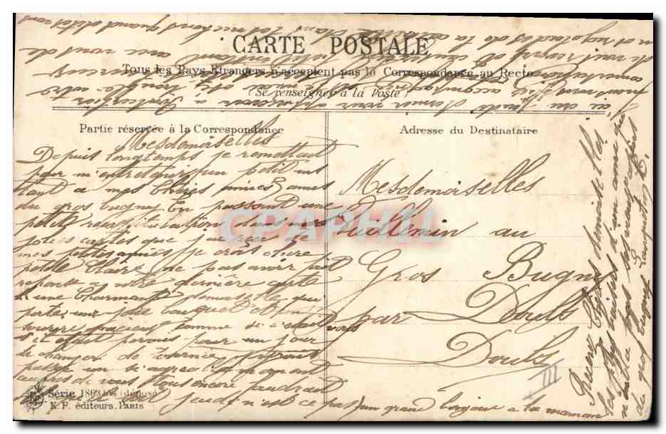 CPA Fantaisie Le langage des fleurs — Verso