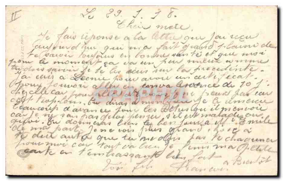 CPA Fantaisie Le langage de la marguerite Militaria  — Verso