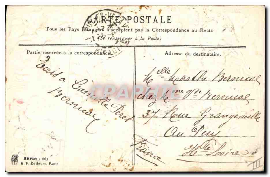 CPA Fantaisie Le langage des Fleurs — Verso