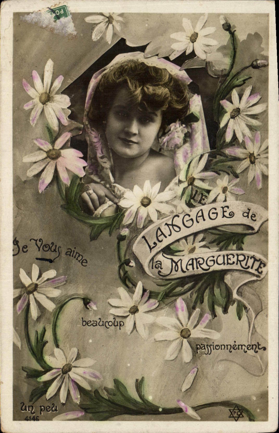 CPA Fantaisie Le langage de la marguerite 