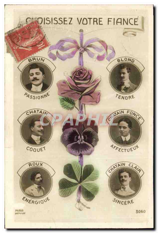 CPA Fantaisie Fleurs Choisissez votre fiance 