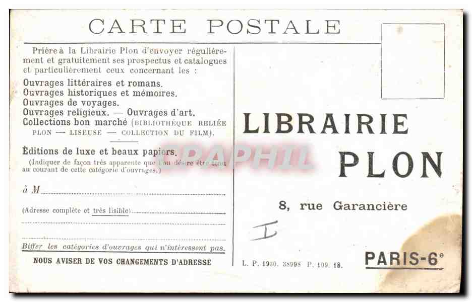CPA Rene Grousset Sur les traces de Bouddha  — Verso