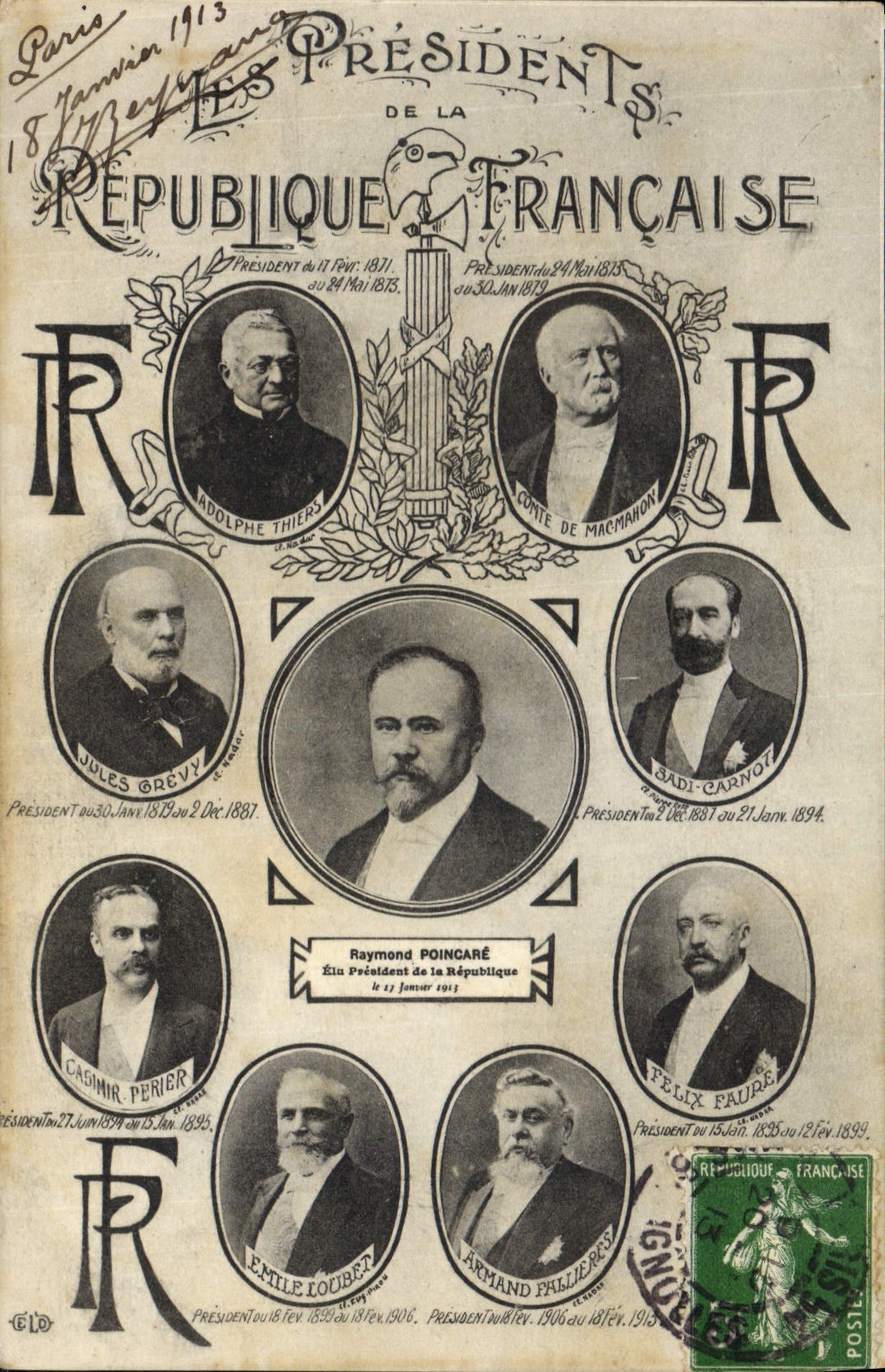 Les Présidents de la République Française — 1817-1913 — Éditeur R. Poincaré
