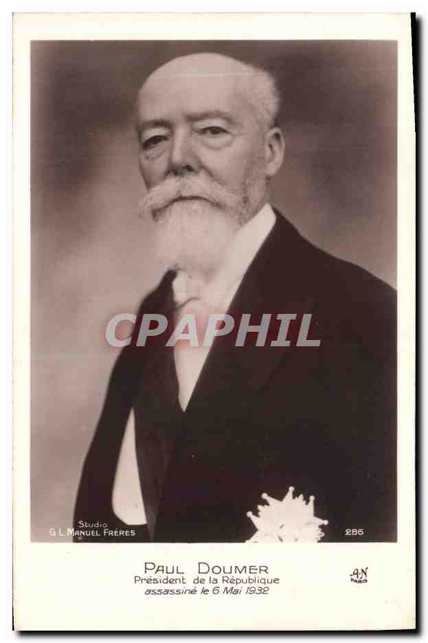 CPA Paul Doumer President de la Republique 