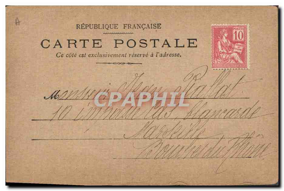 CPA Personnalite — Verso