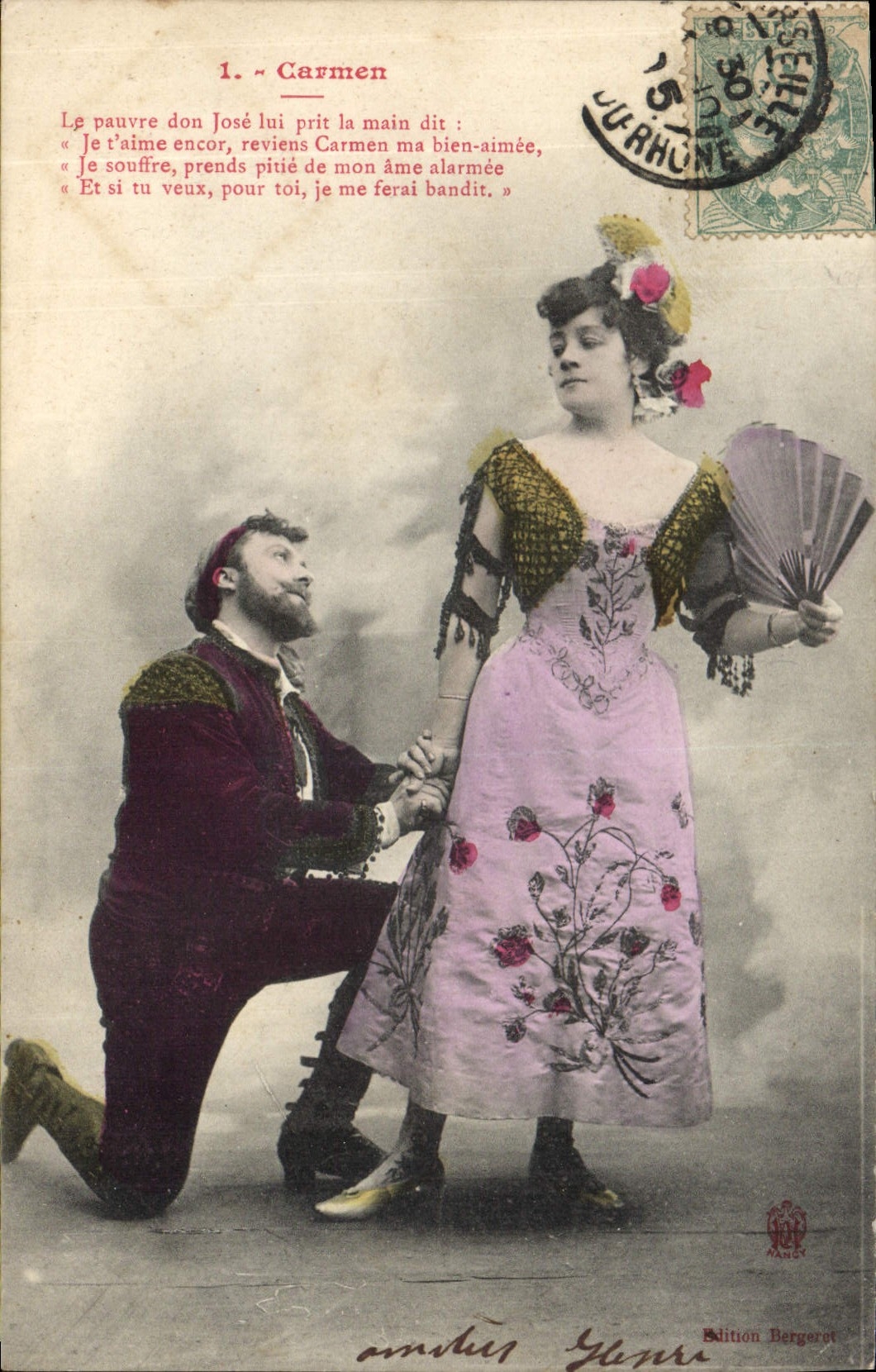 Carmen — scène de demande en mariage — Édition Bergerat