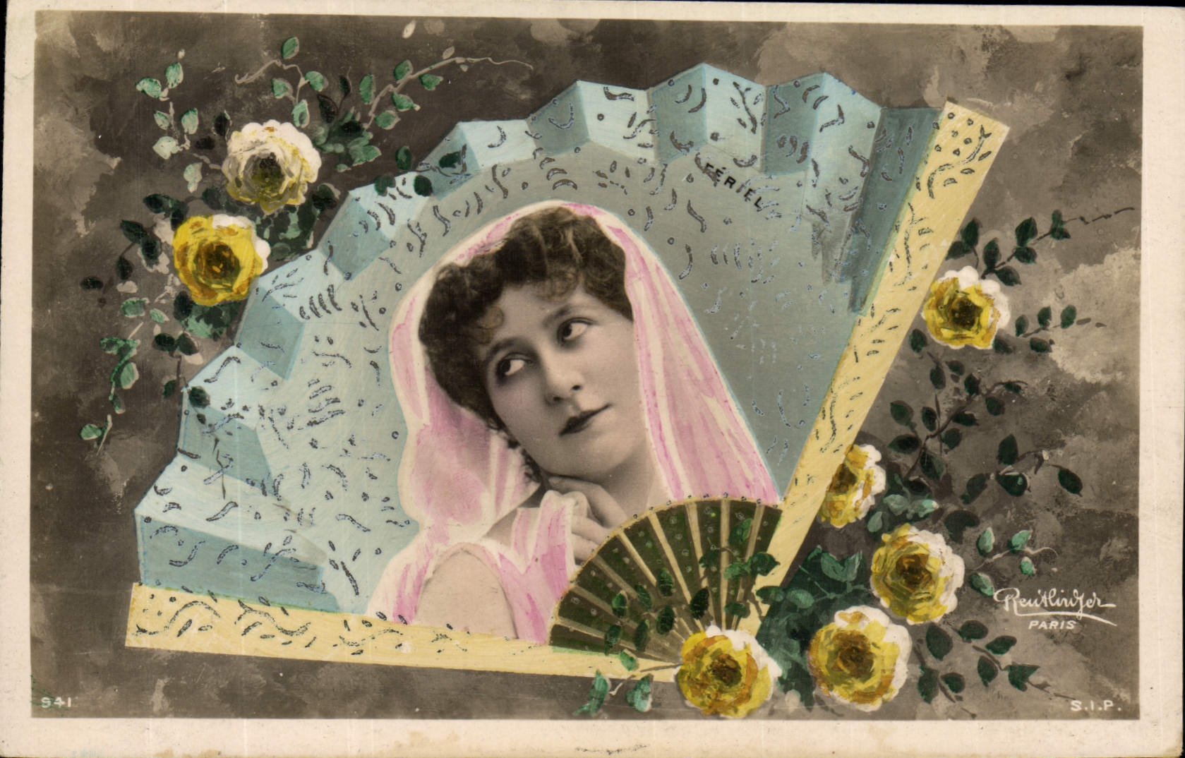 Jeune femme avec éventail — Série 941 — Reuillinger Paris