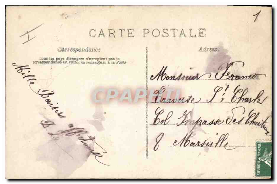 Couple amoureux — scène intime — C.L. n°2034 — Verso