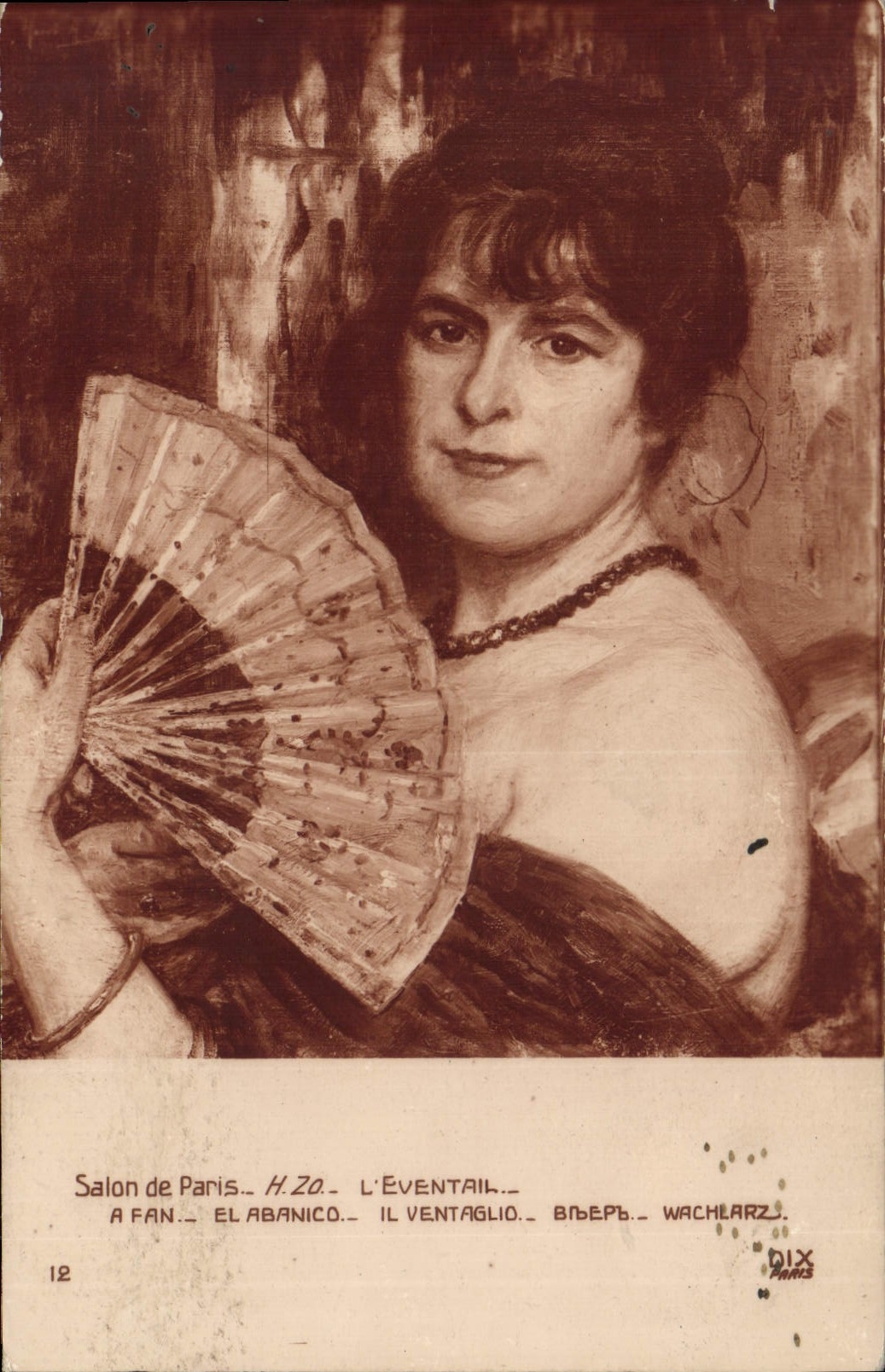 Femme tenant un éventail — H. Zo — DIX Paris — n°12