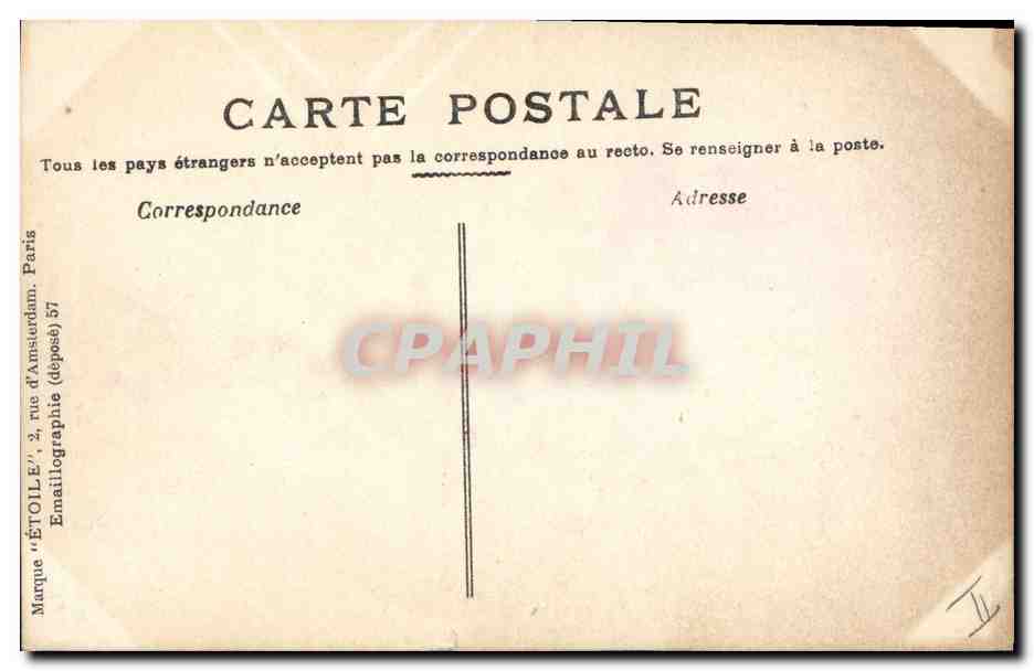 CPA Fantaisie Enfants Lettres Lettre A — Verso