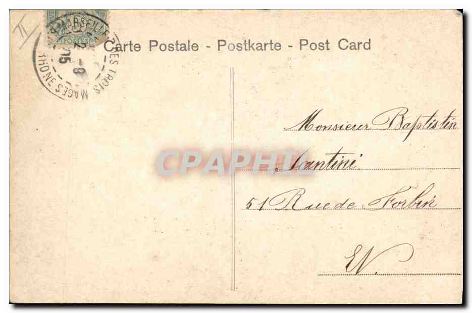 CPA Fantaisie Femme Lettres Lettre B — Verso