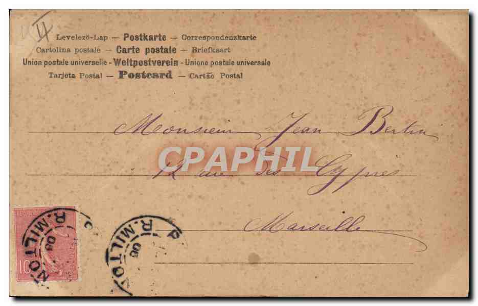 Femme et enfants dans un décor de lettres — éditeur NRG Winterschot, n° 195 — Rückseite