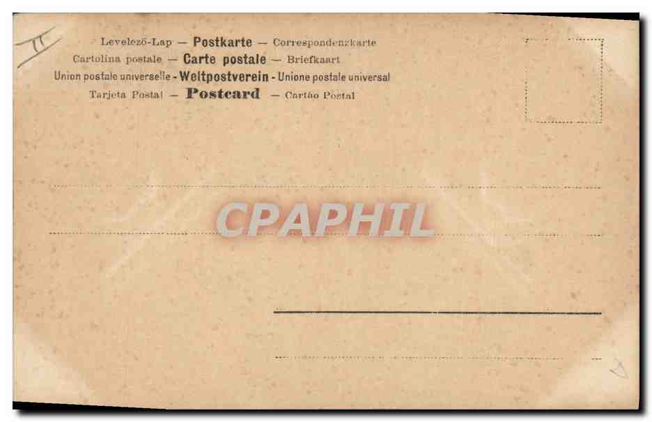 Femme et enfants dans un décor de lettres — éditeur CPAPHIL, n° 154 — Rückseite