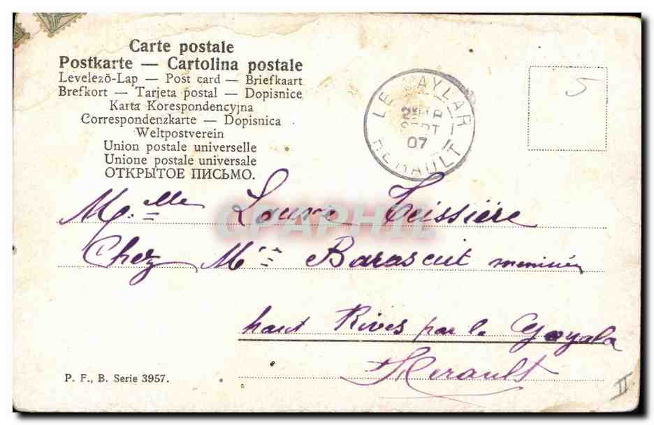 CPA Fantaisie Enfants Lettres Lettre B — Rückseite