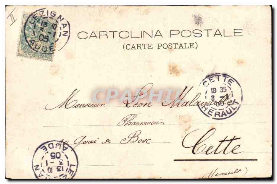 CPA Fantaisie Enfants Lettres Lettre C — Rückseite