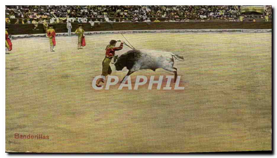CPA Corrida Course de Taureaux Banderillas