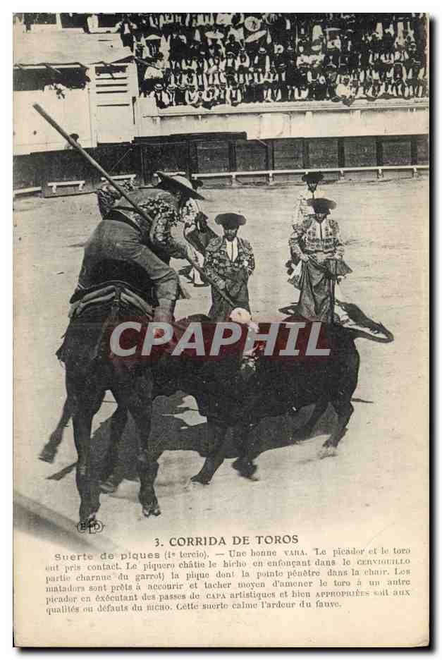 CPA Corrida Course de Taureaux Suerte de piques