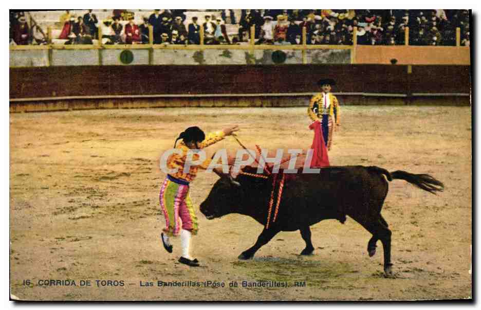 CPA Corrida Course de Taureaux Les banderillas 