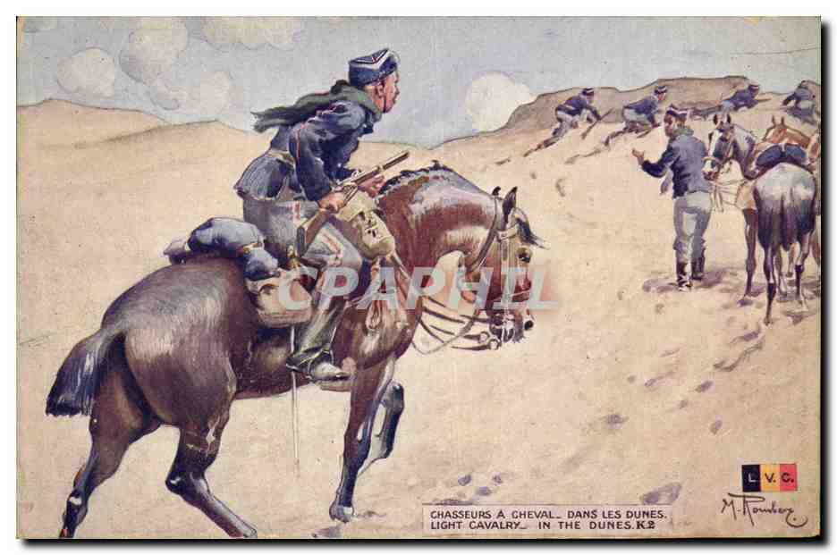 Chasseurs à cheval dans les dunes — M. Trowberg — L.V.C.