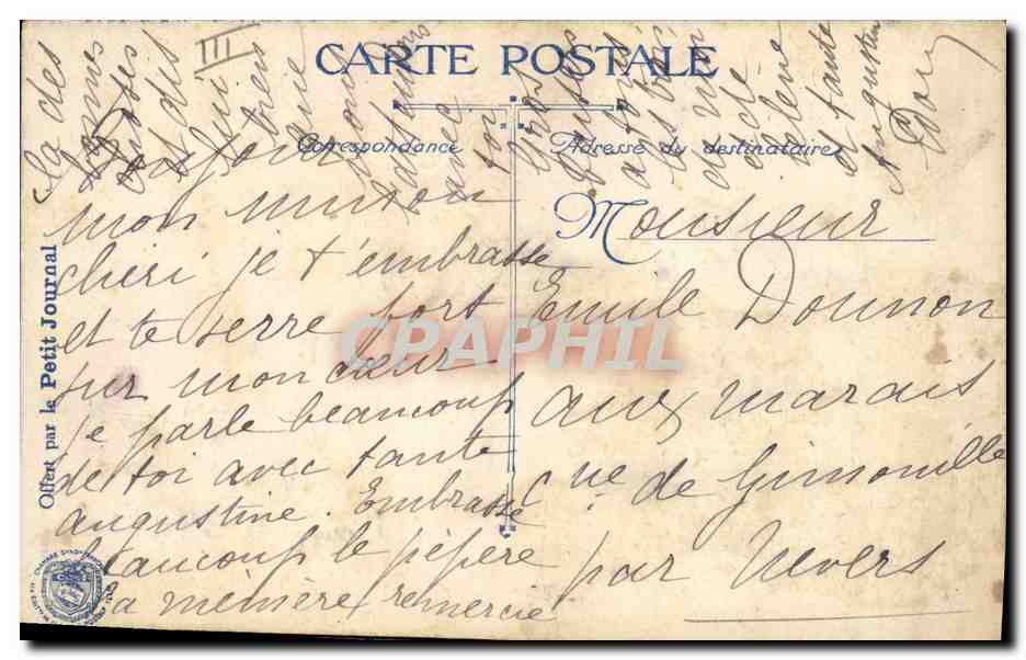 CPA Militaria General De Castelnau  — Rückseite