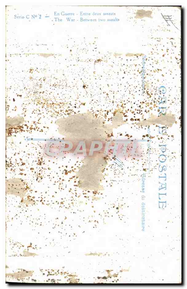 CPA Militaria Entre deux assauts  — Rückseite