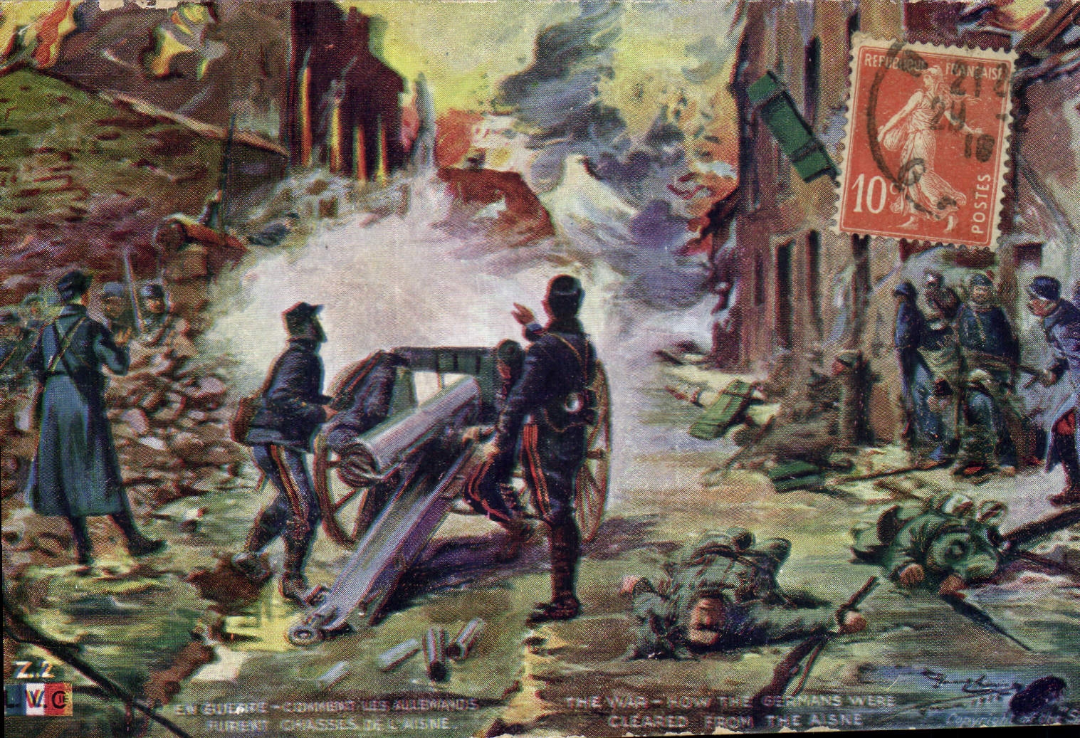 Scène de guerre en Alsace — Comment les Allemands furent chassés de l'Alsace — éditeur Z.2