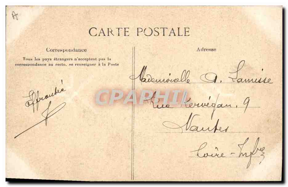 CPA Folklore Jeune fille de Quimperle  — Verso