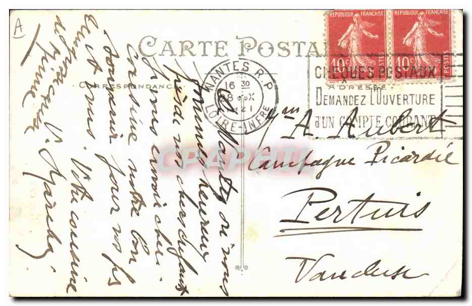 CPA Folklore Morbihan Jeune fille d'Auray  — Verso