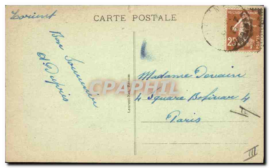 CPA Folklore Petit gars de Lorient  — Verso