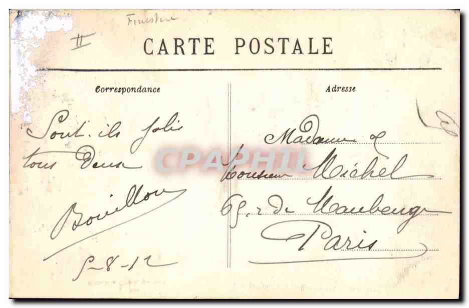 CPA Folklore Elliant Futurs Epoux Mariage  — Verso