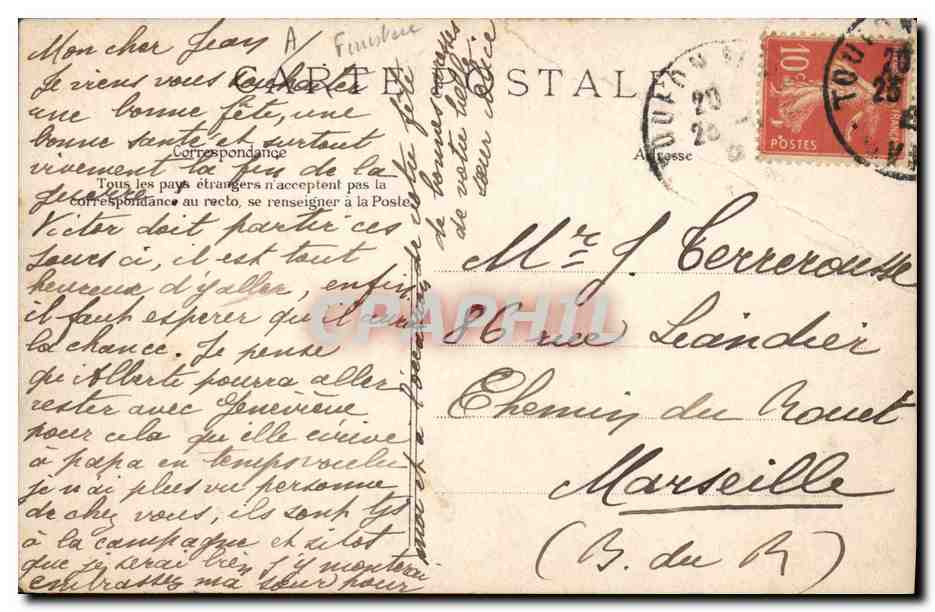 CPA Folklore Environs de Chateaulin Retour du pardon Chacun sa Payse  — Verso