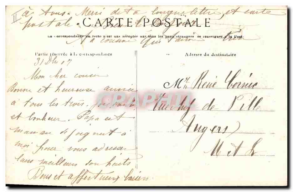 CPA Folklore Enfants Bretagne  — Verso