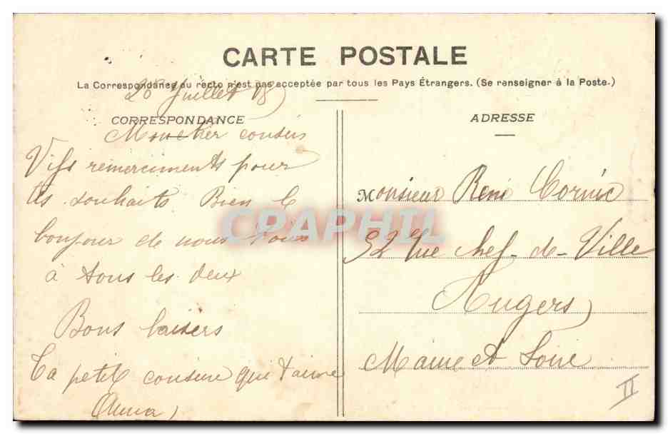 CPA Folklore Enfant Bretagne  — Verso