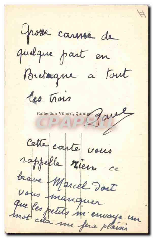 CPA Folklore En Bretagne Autour du lit clos Entree dans la chambre nuptiale  — Verso