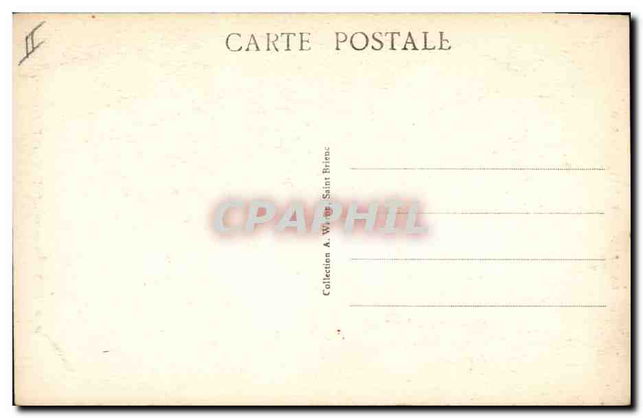 CPA Folklore Enfants de Fouesnant  — Verso