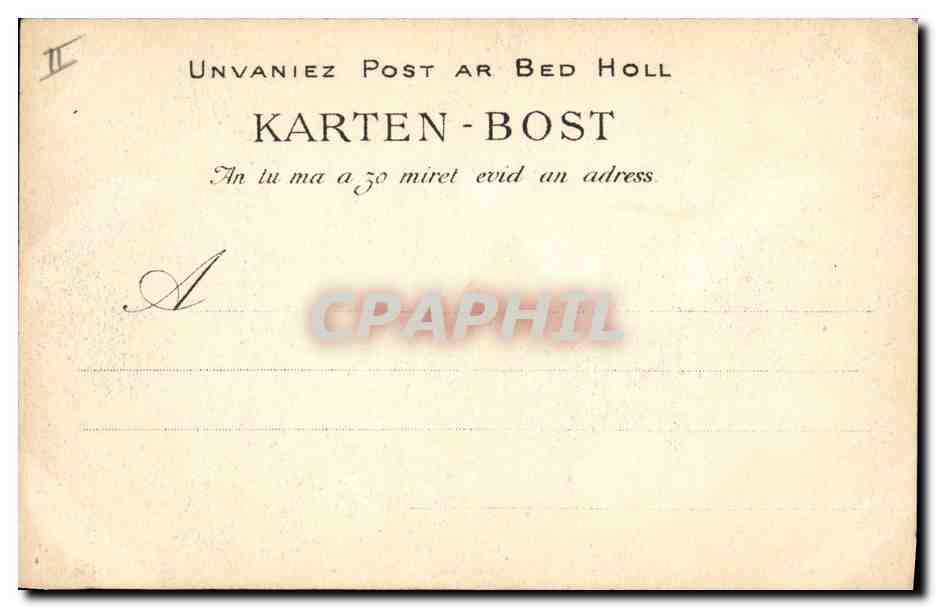 CPA Folklore Jeune enfant de Pont L'Abbe  — Verso