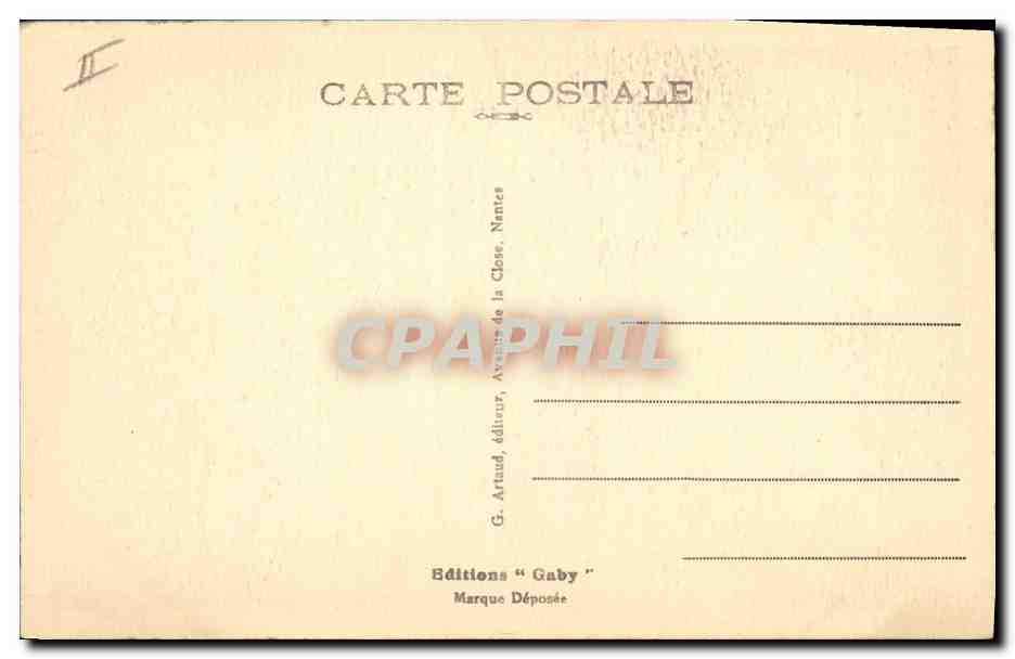 Petit Garçon et Fillette des environs d'Auray — La Bretagne — Gaby, n°17 — Verso