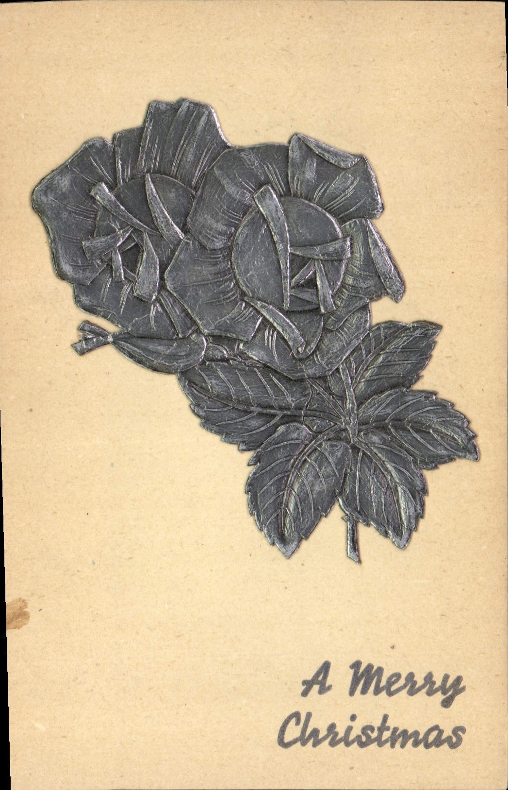 Rose — carte de vœux de Noël — A Merry Christmas