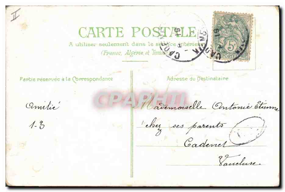 CPA Fantaisie Fleurs  — Rückseite