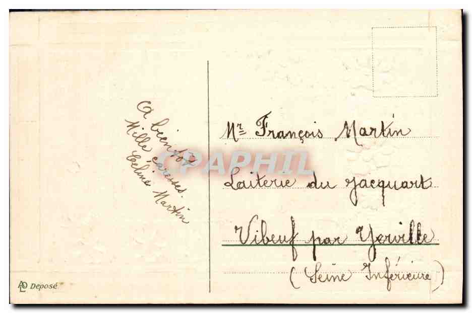 CPA Fantaisie Fleurs  — Rückseite