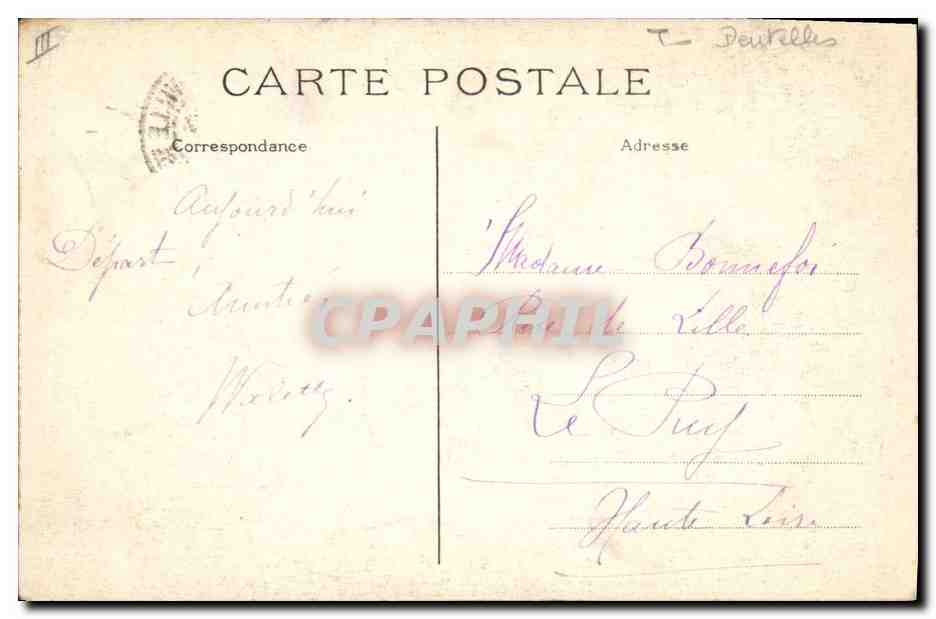 CPA Folklore Dentelle Ecole Dentelliere de Point d'Alencon  — Verso