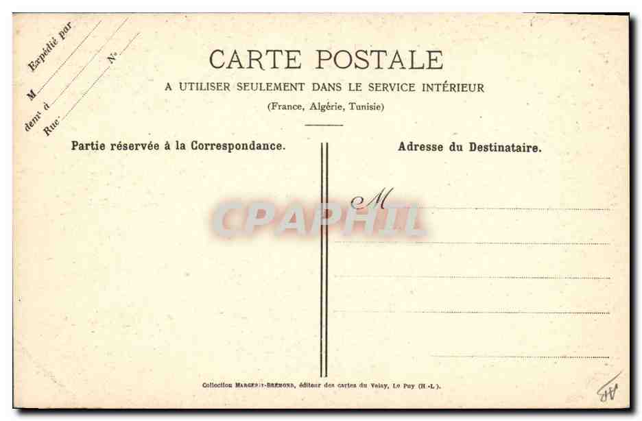 CPA Folklore Dentelle Dentelliere Dentelle du Puy  — Verso
