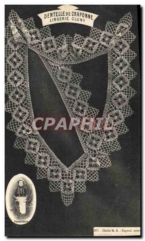 CPA Folklore Dentelle Dentelliere Craponne Lingerie Cluny 
