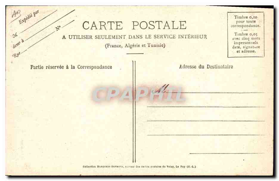CPA Folklore Dentelle Dentelliere Craponne Lingerie Cluny  — Verso