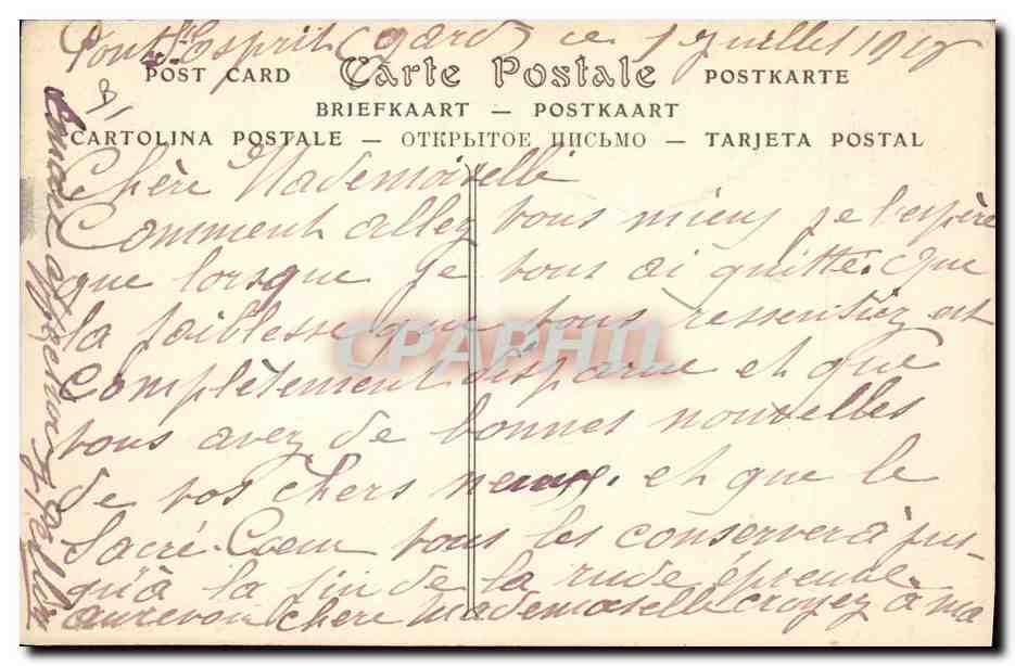 CPA Folklore Dentelle Dentelliere Point d'Alencon Ecole dentelliere d'Argentan Normandie  — Verso
